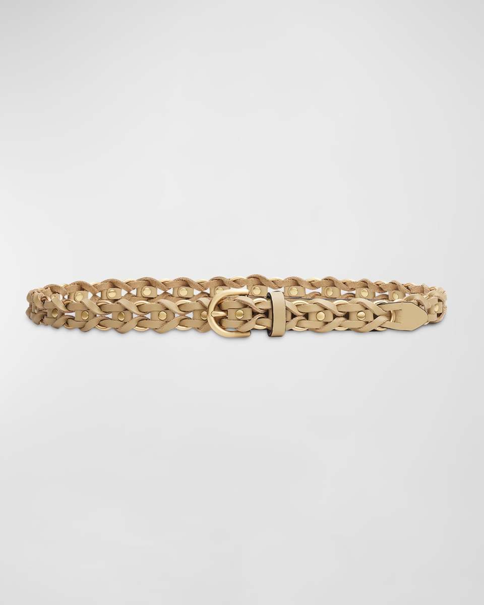 Aria Woven Leather Chain Belt